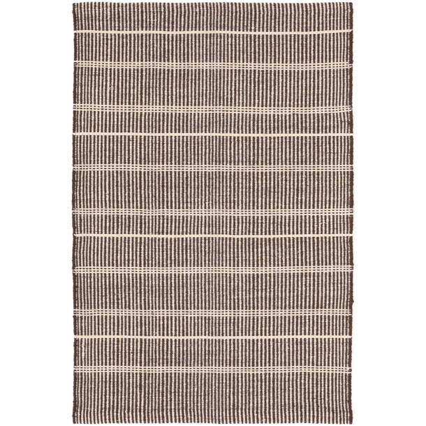 Dash and Albert Rugs Bunny Williams Samson Striped Handmade Flatweave Black/Beige Indoor